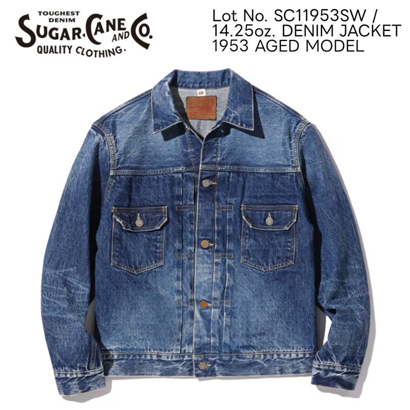 Ya2/シュガーケーンSUGARCANE/Gジャン/14.25ozデニムジャケット1953年エイジングモデル/SC11953SW/メンズ【正規取扱】
