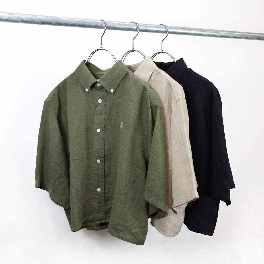 Ya2/ジムフレックスGymphlex/シャツ/リネンショートボタンダウン半袖シャツ/GY-B0367SKC/レディース【正規取扱】