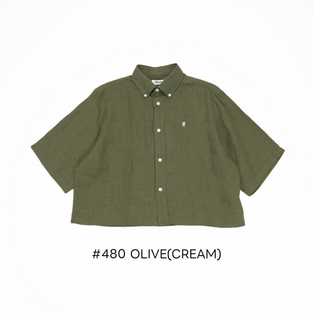 Ya2/ジムフレックスGymphlex/シャツ/リネンショートボタンダウン半袖シャツ/GY-B0367SKC/レディース【正規取扱】