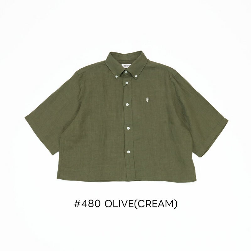 Ya2/ジムフレックスGymphlex/シャツ/リネンショートボタンダウン半袖シャツ/GY-B0367SKC/レディース【正規取扱】