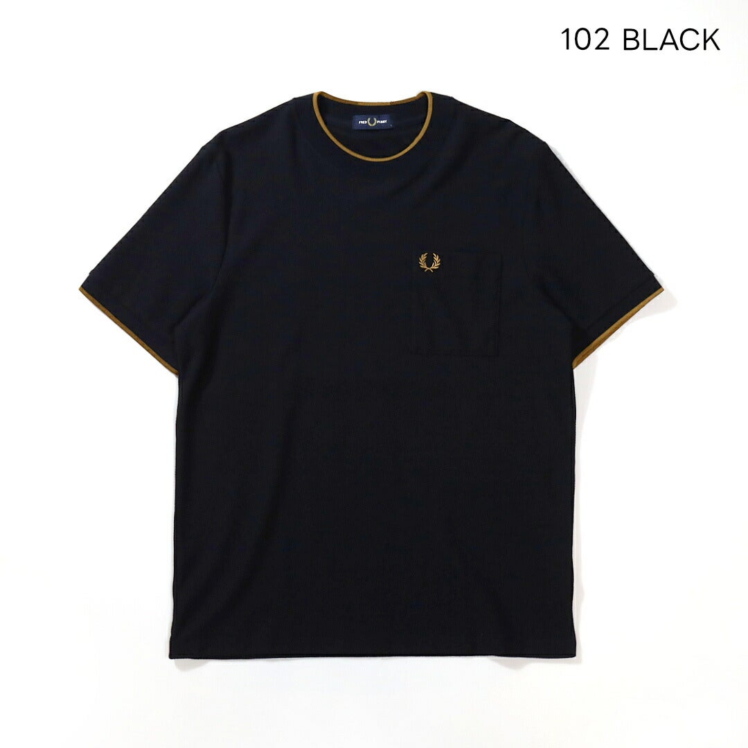 Ya2/フレッドペリーFREDPERRY/カットソー/ポケットディテールピケTシャツ/M2395/メンズ【正規取扱】