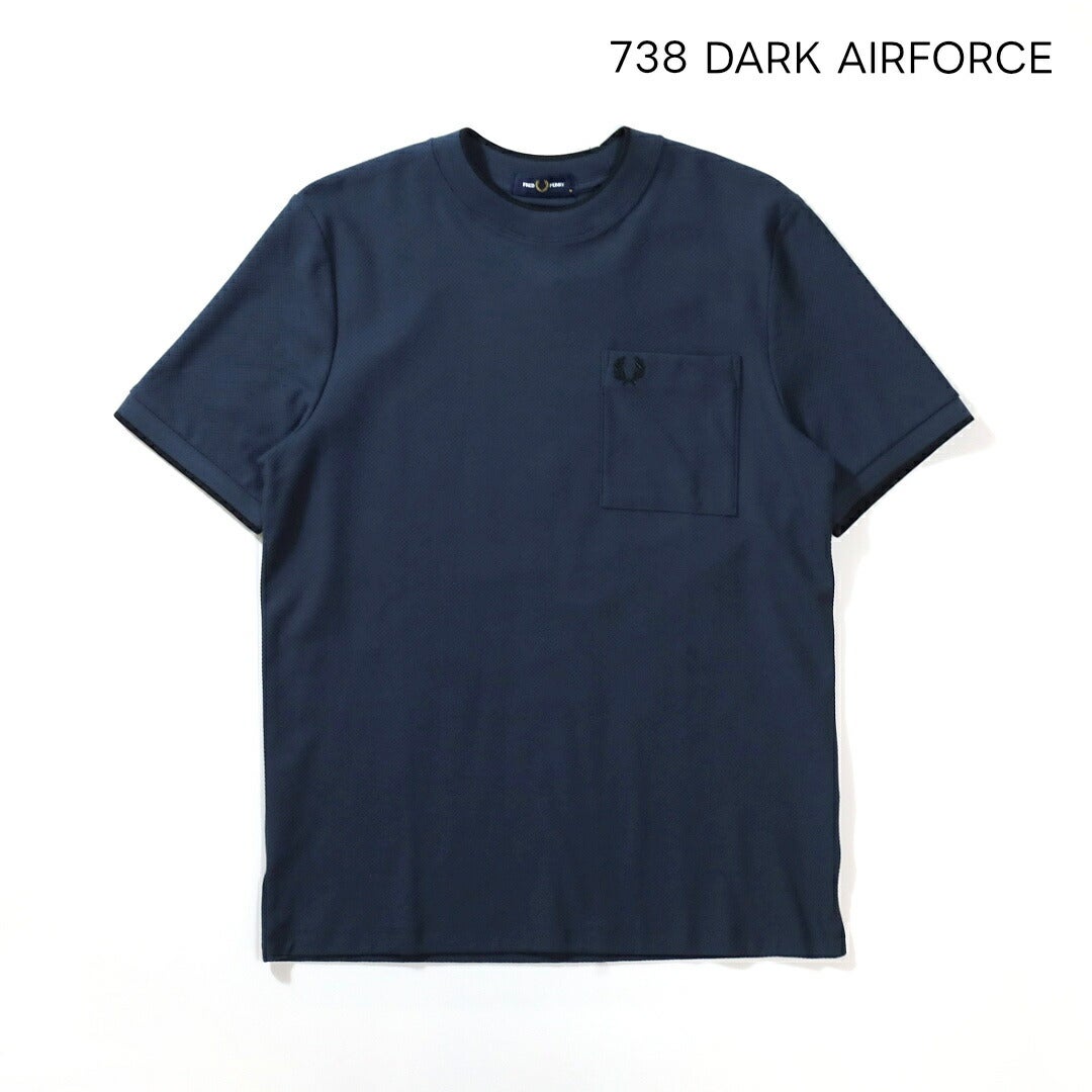 Ya2/フレッドペリーFREDPERRY/カットソー/ポケットディテールピケTシャツ/M2395/メンズ【正規取扱】
