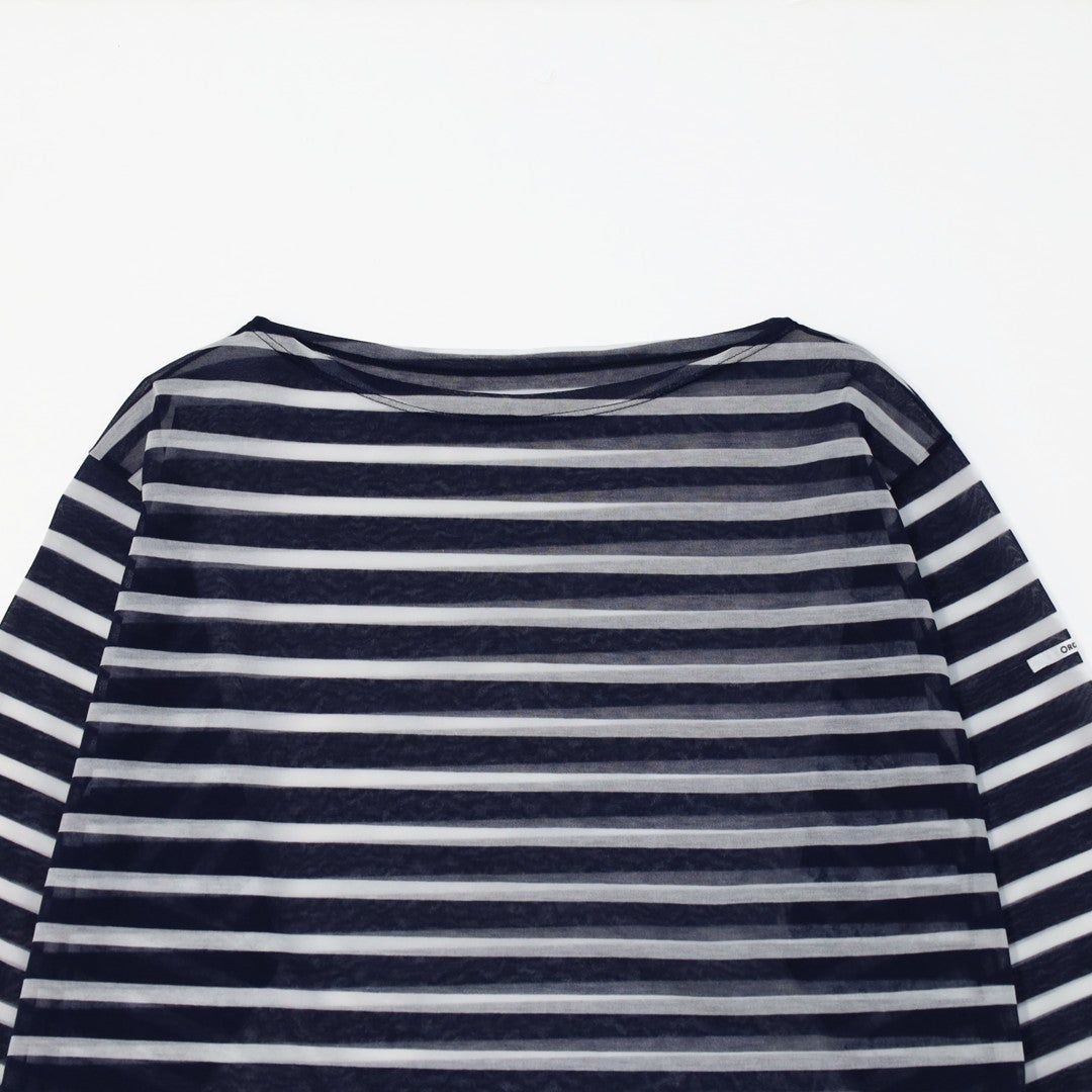 オーシバル ORCIVAL/シースルー ボートネック 長袖 カットソー OR