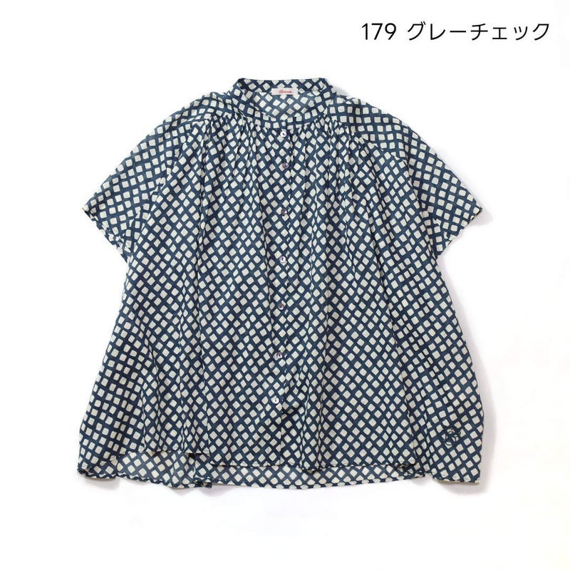 Ya2/ブロカントBrocante/シャツブラウス/インドプリント(チェック)フロンセシャツ/36-0323X/レディース【正規取扱】
