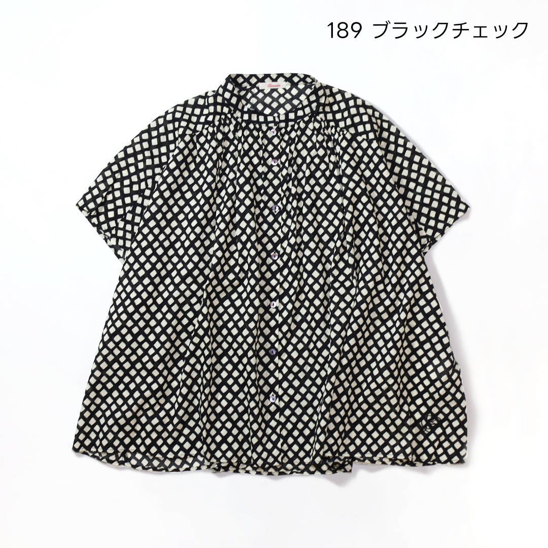 Ya2/ブロカントBrocante/シャツブラウス/インドプリント(チェック)フロンセシャツ/36-0323X/レディース【正規取扱】