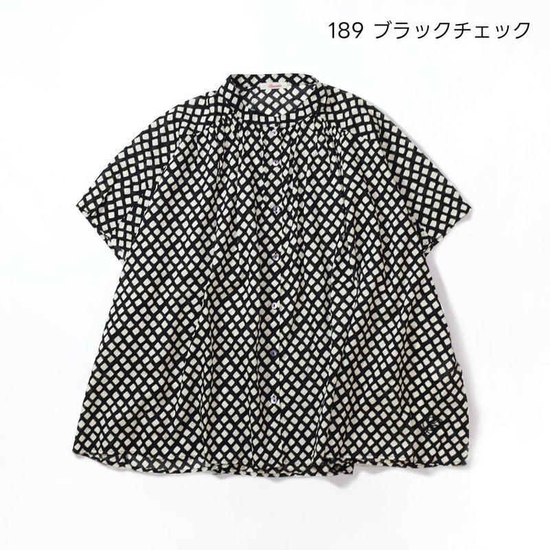 Ya2/ブロカントBrocante/シャツブラウス/インドプリント(チェック)フロンセシャツ/36-0323X/レディース【正規取扱】