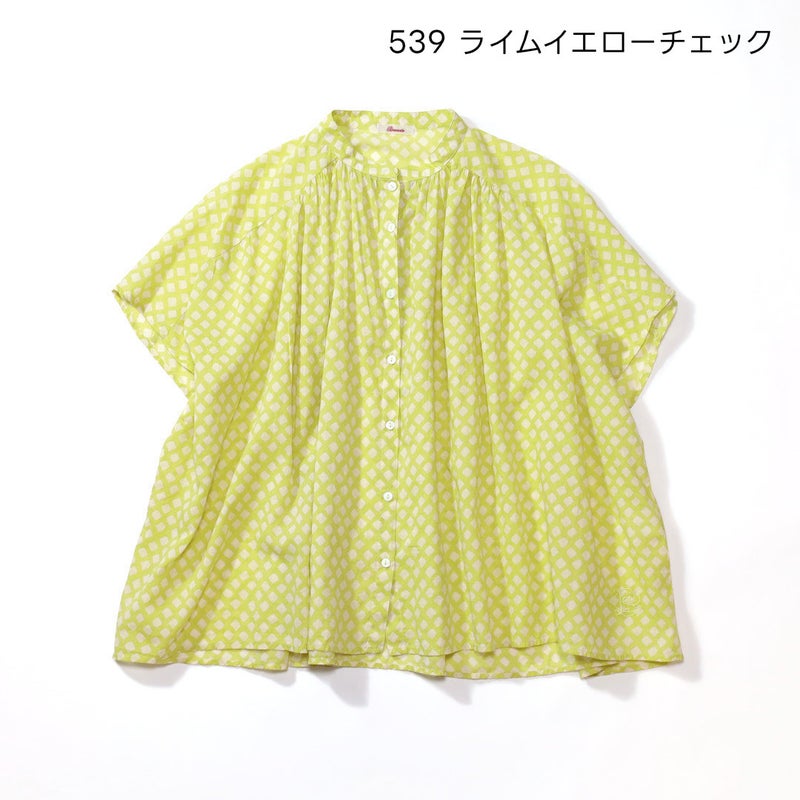 Ya2/ブロカントBrocante/シャツブラウス/インドプリント(チェック)フロンセシャツ/36-0323X/レディース【正規取扱】