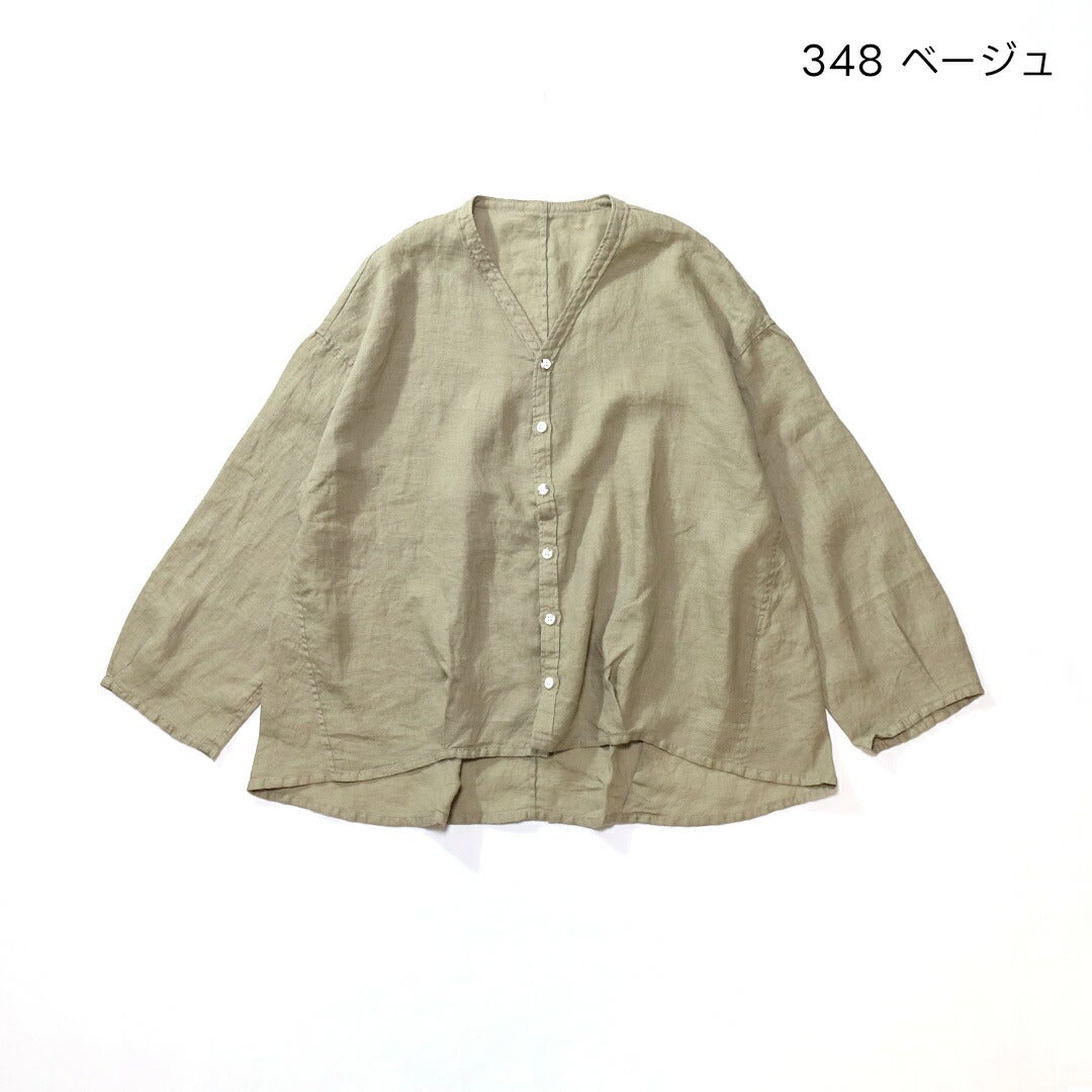 ブロカントBrocante/シャツ/リネンキャンバスカルディガンシャツ/36-0347L/レディース【正規取扱】