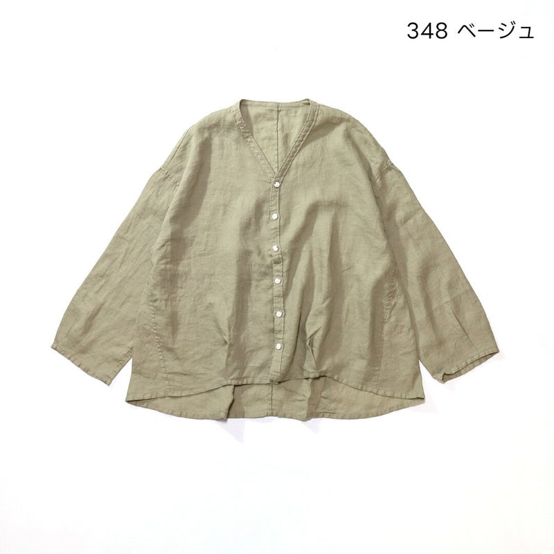 ブロカントBrocante/シャツ/リネンキャンバスカルディガンシャツ/36-0347L/レディース【正規取扱】