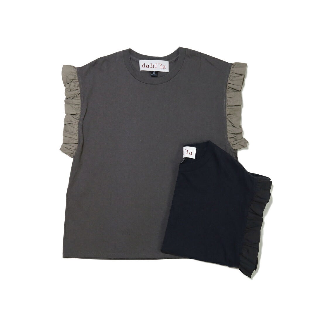 Ya2/ダリアdahl'ia/Tシャツカットソー/フリルショートスリーブTシャツ/DH-137/レディース【正規取扱】