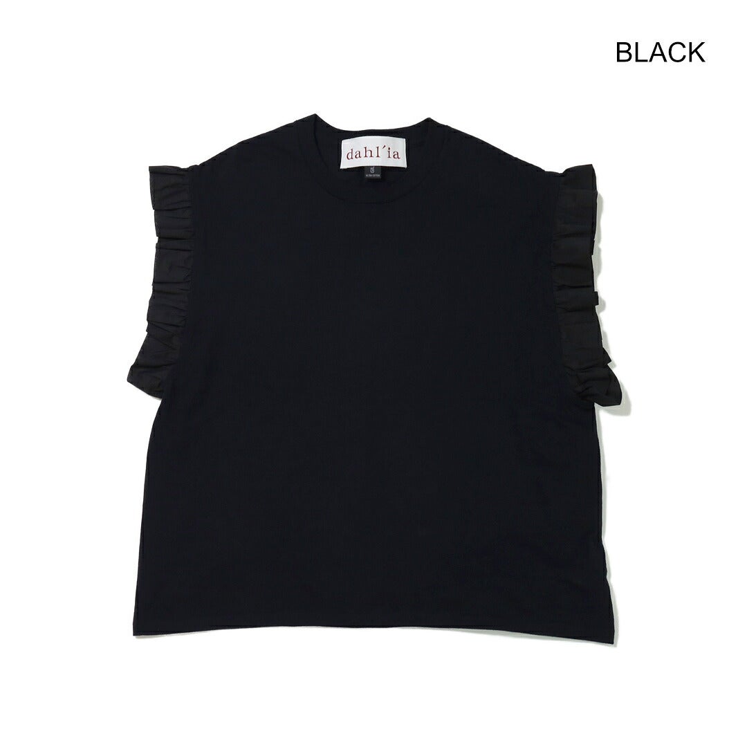 Ya2/ダリアdahl'ia/Tシャツカットソー/フリルショートスリーブTシャツ/DH-137/レディース【正規取扱】