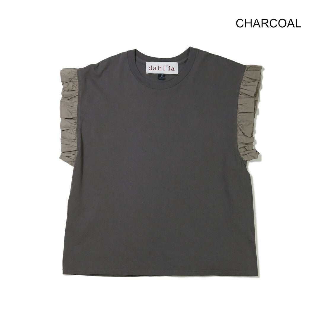 Ya2/ダリアdahl'ia/Tシャツカットソー/フリルショートスリーブTシャツ/DH-137/レディース【正規取扱】