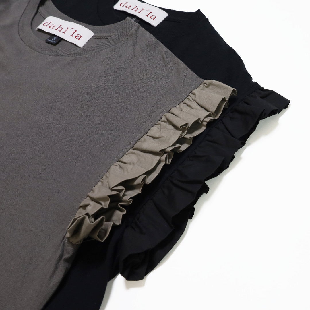 Ya2/ダリアdahl'ia/Tシャツカットソー/フリルショートスリーブTシャツ/DH-137/レディース【正規取扱】