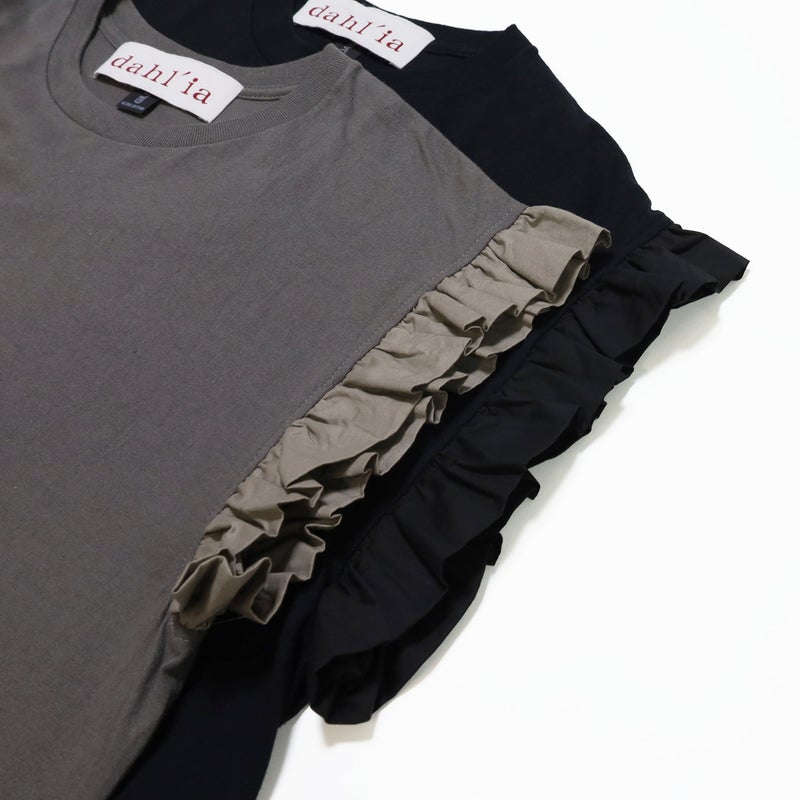 Ya2/ダリアdahl'ia/Tシャツカットソー/フリルショートスリーブTシャツ/DH-137/レディース【正規取扱】