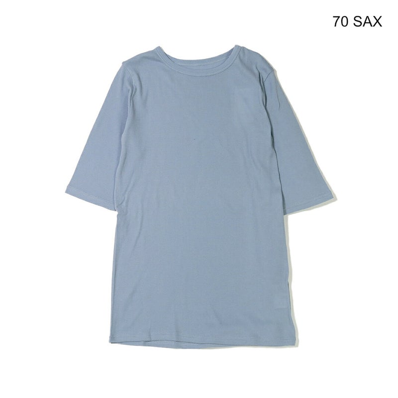 Ya2/ヌーヴェルドゥパラディNOUVELLESDUPARADIS/Tシャツカットソー/6分袖ソフトフライスクルーネックTシャツ/PC26107/レディース【正規取扱】