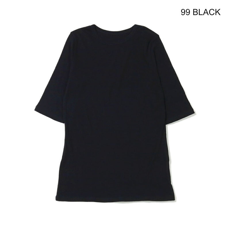 Ya2/ヌーヴェルドゥパラディNOUVELLESDUPARADIS/Tシャツカットソー/6分袖ソフトフライスクルーネックTシャツ/PC26107/レディース【正規取扱】