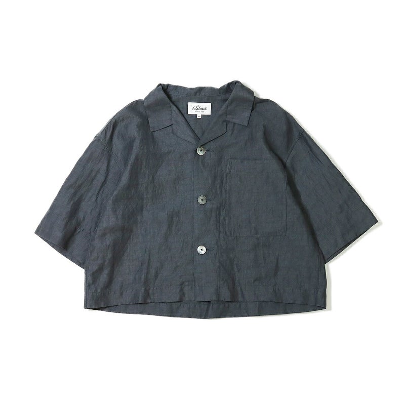 ル グラジック Le glazik/リネンポリエステル オープンカラー半袖 