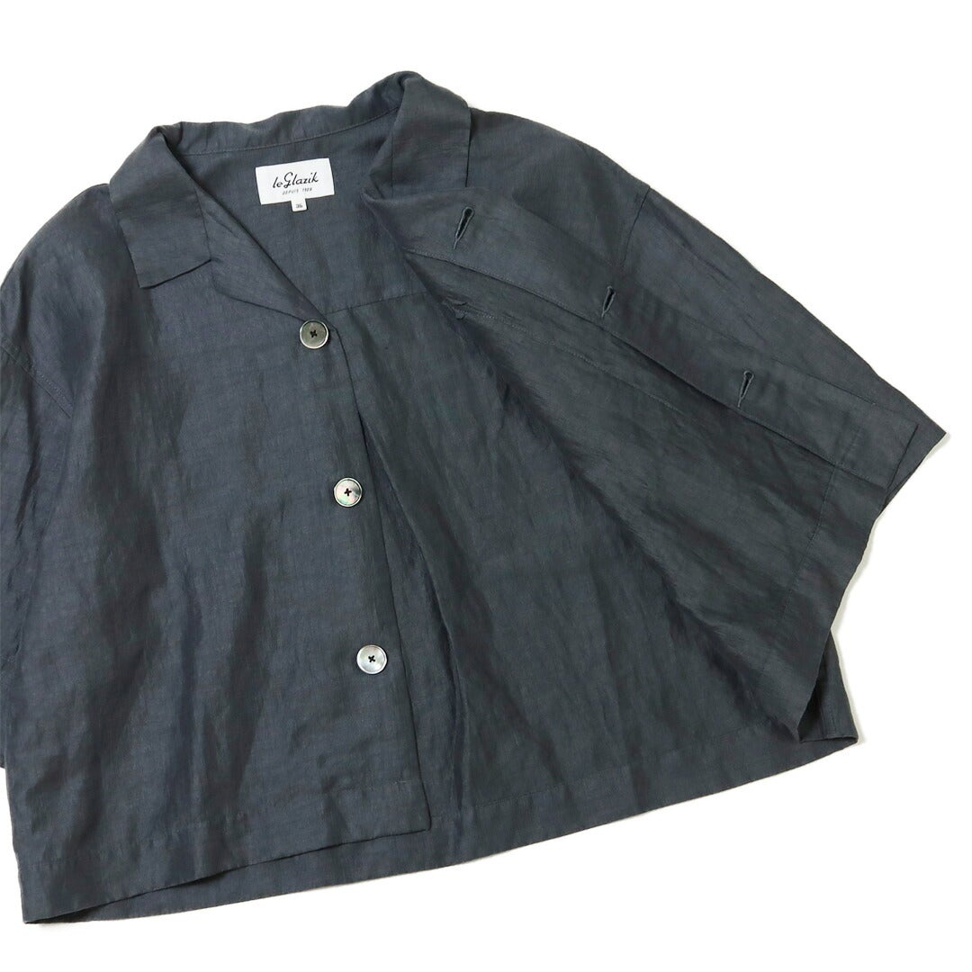 Ya2/ルグラジックLeglazik/シャツ/リネンポリエステルオープンカラー半袖シャツ/LG-B0258LPK/レディース【正規取扱】