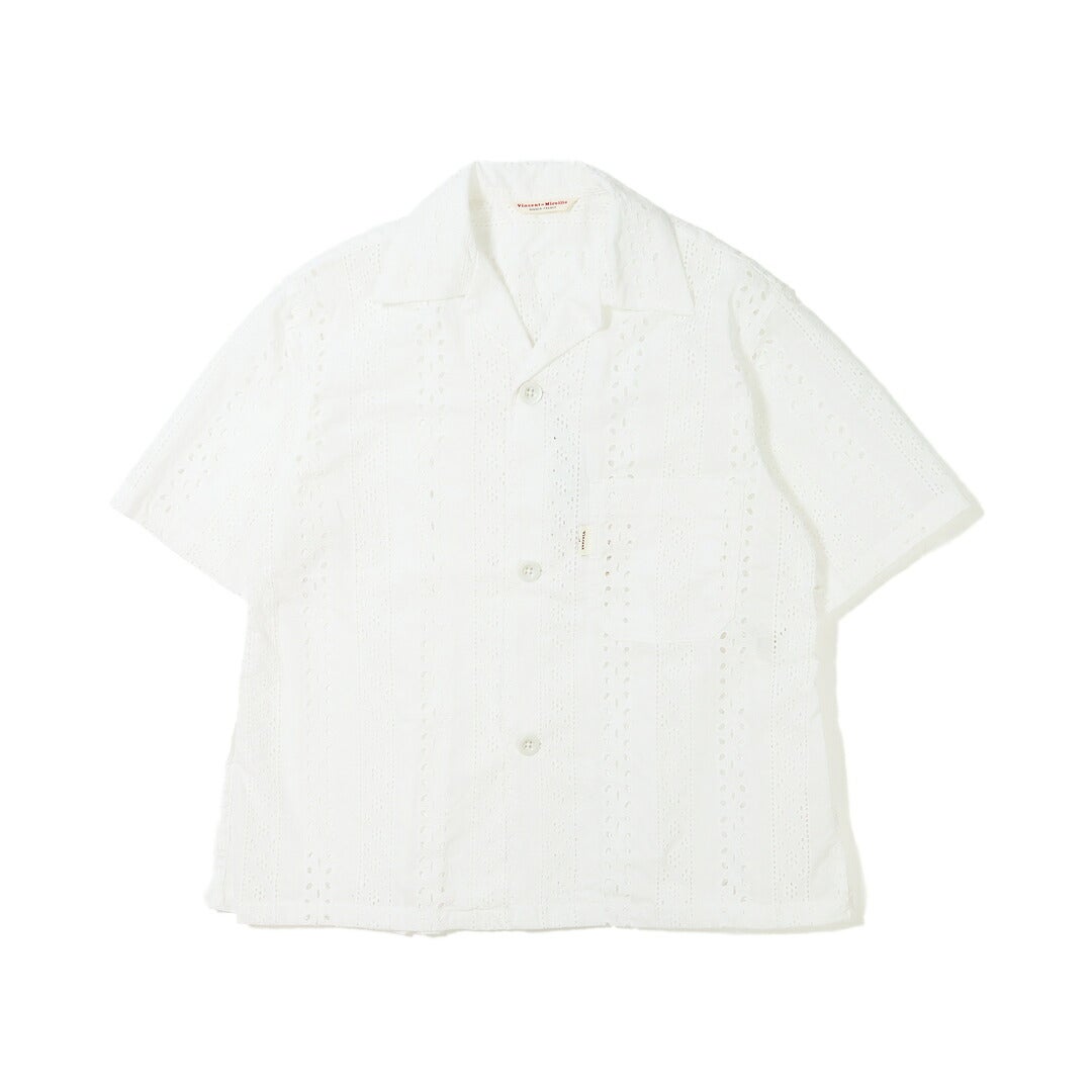 Ya2/【20%OFF】ヴァンソンエミレイユVincentetMireille/シャツブラウス/コットンレースシアーオープンカラーブラウスシャツ/VM261HB11032/レディース【正規取扱】