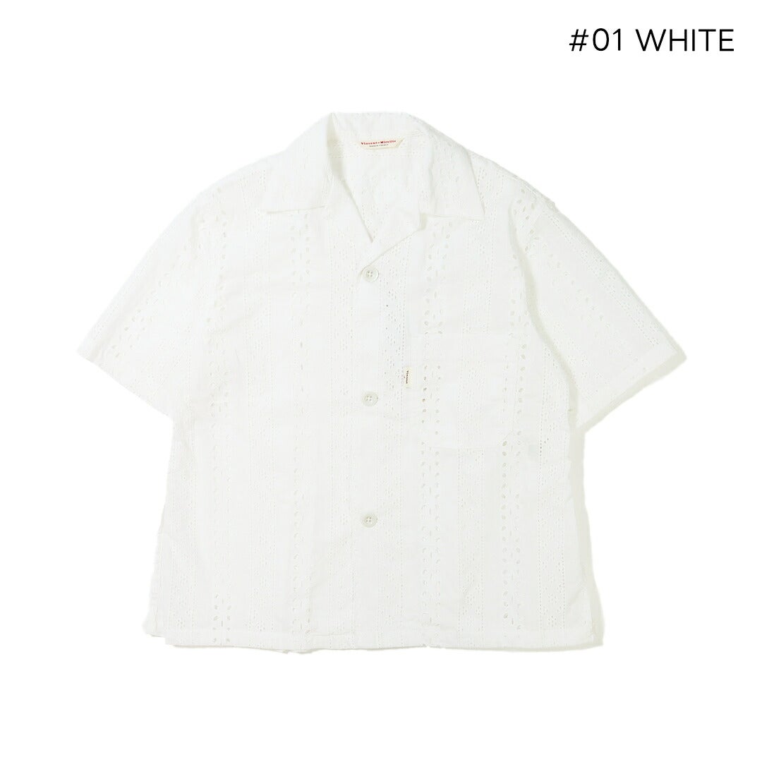 Ya2/【20%OFF】ヴァンソンエミレイユVincentetMireille/シャツブラウス/コットンレースシアーオープンカラーブラウスシャツ/VM261HB11032/レディース【正規取扱】