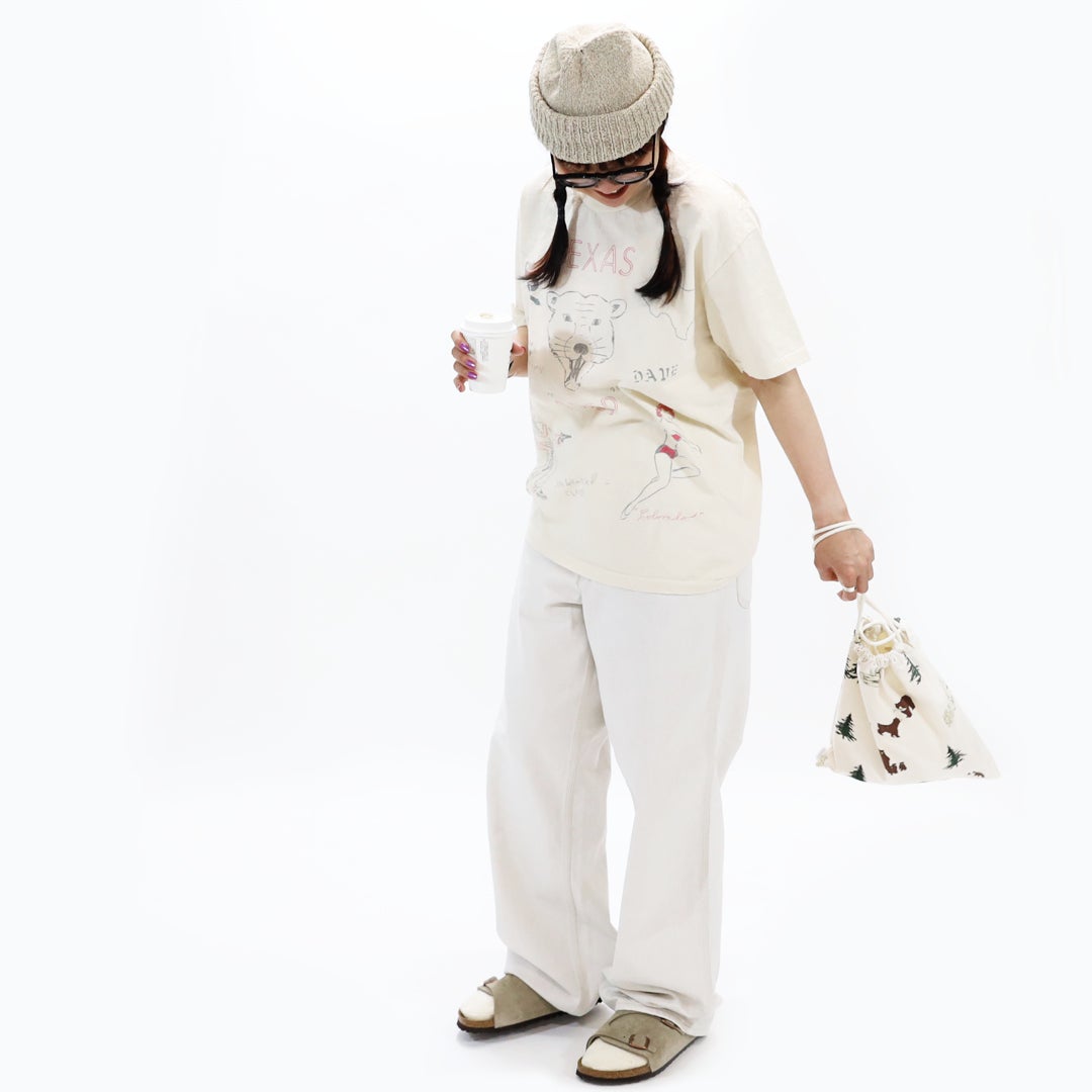 テンベア TEMBEA【別注】 BEAR柄 巾着 PRINT TMB-1863H/巾着