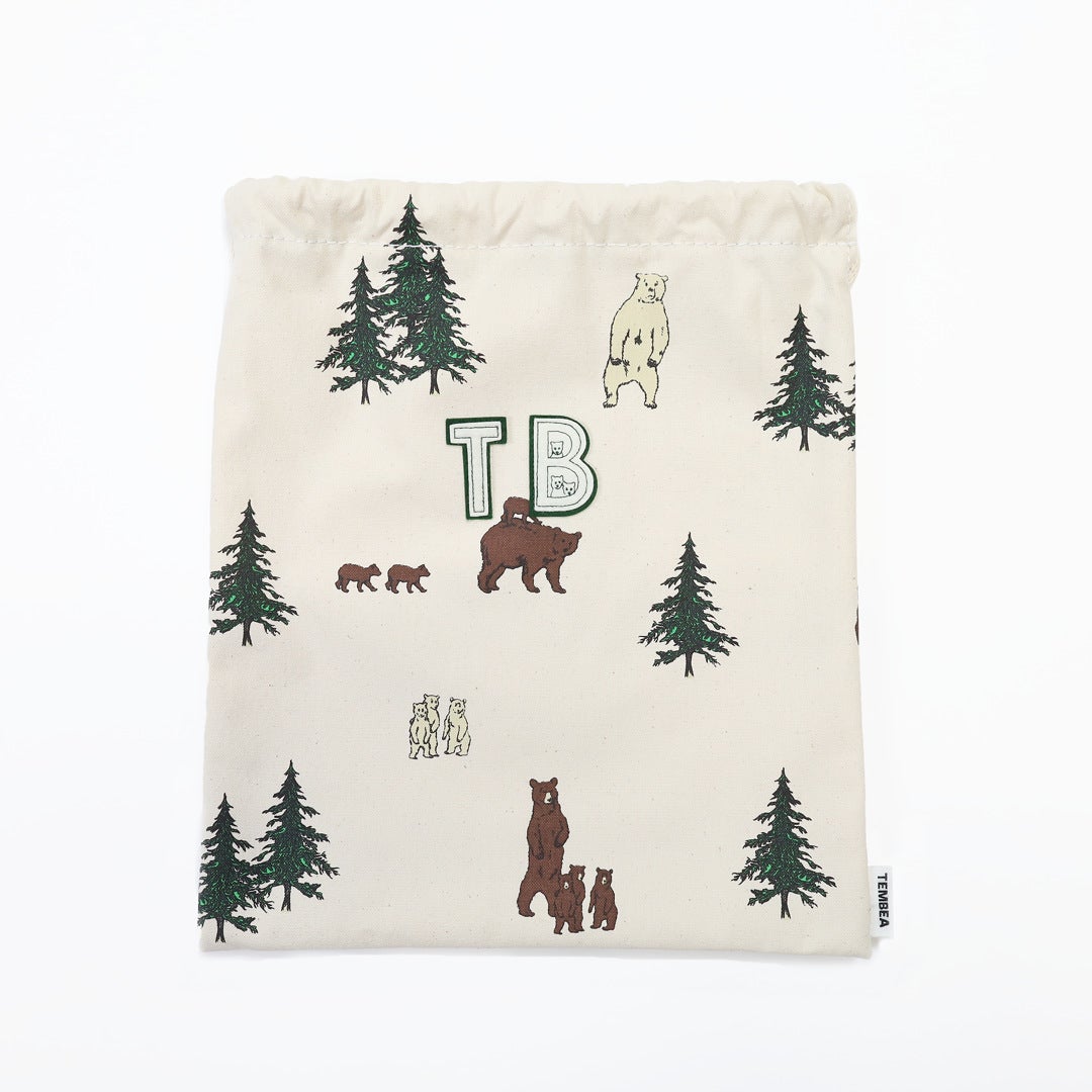 テンベア TEMBEA【別注】 BEAR柄 巾着 PRINT TMB-1863H/巾着