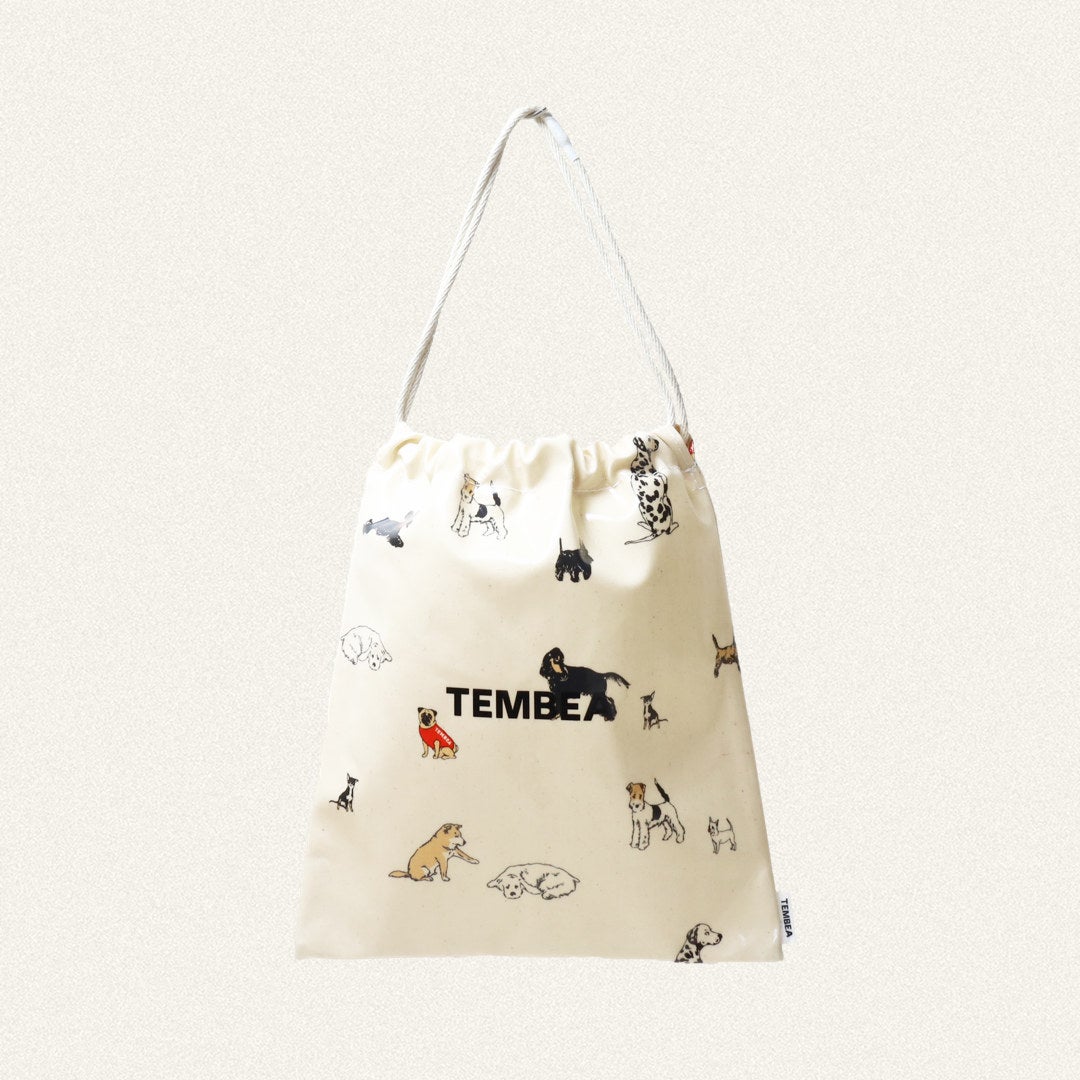 テンベア TEMBEA/ドッグ柄 巾着 PRINT TMB-2585H/巾着 ショルダーバッグ