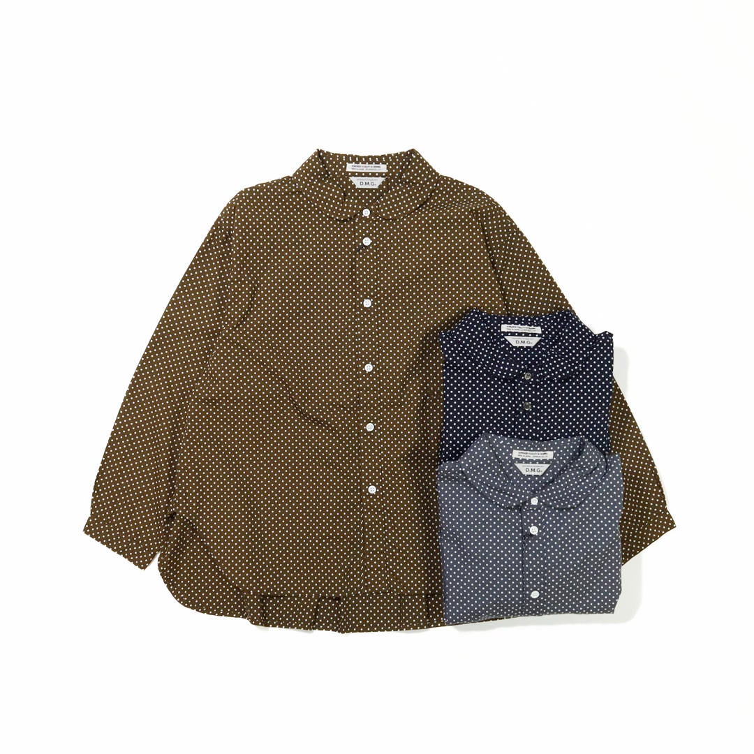 Ya2/ブロカントBrocante/シャツブラウス/ブロードドットラウンドカラーシャツ/16-0792X/レディース【正規取扱】