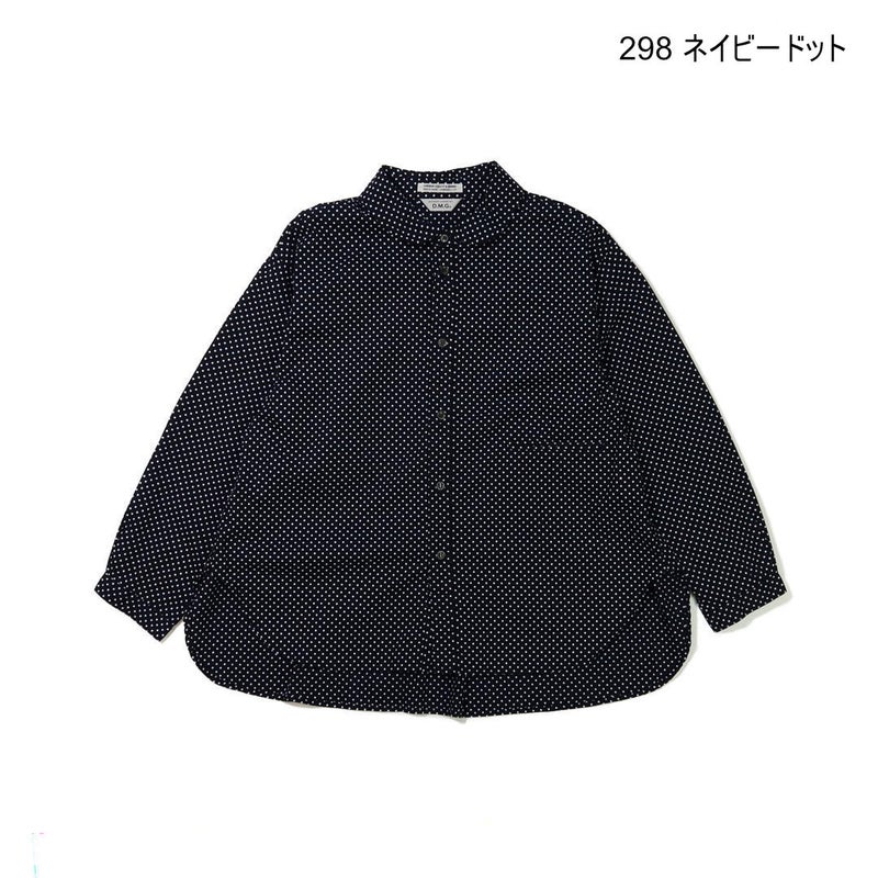 Ya2/ブロカントBrocante/シャツブラウス/ブロードドットラウンドカラーシャツ/16-0792X/レディース【正規取扱】