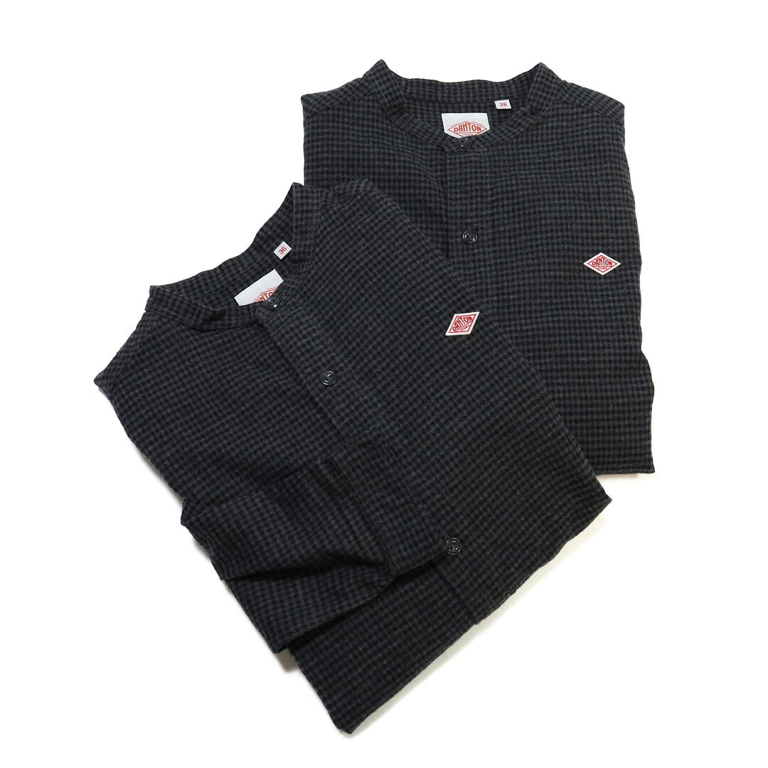 Ra9/ダントンDANTON/シャツ/コットンフランネルバンドカラーチェックシャツ/DT-B0279CHK/レディース【正規取扱】