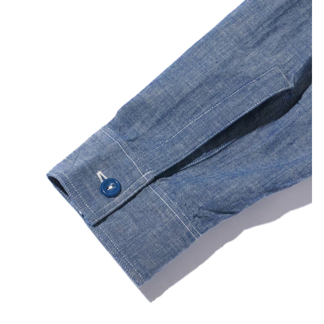 メンズ/BUZZRICKSONS【バズリクソンズ】BR25995ブルーシャンブレーワークシャツBLUECHAMBRAYWORKSHIRTS【正規取扱】2023春夏