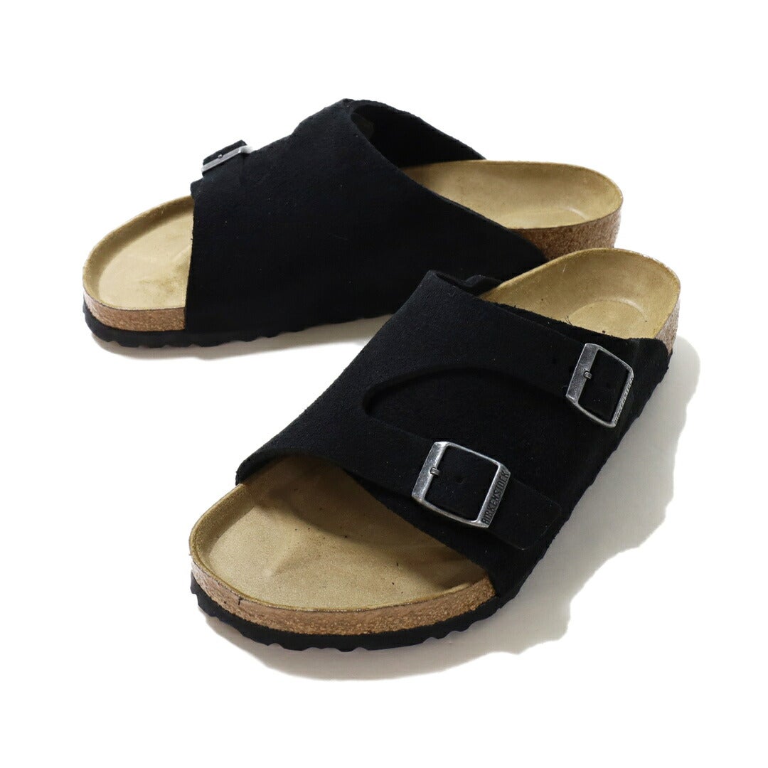 Ya2/【期間限定ポイント】ビルケンシュトックBIRKENSTOCK/サンダル/チューリッヒZurichスエードレザーブラックBLACK/1025045/メンズ【正規取扱】レギュラー幅コンフォートサンダルストラップサンダル