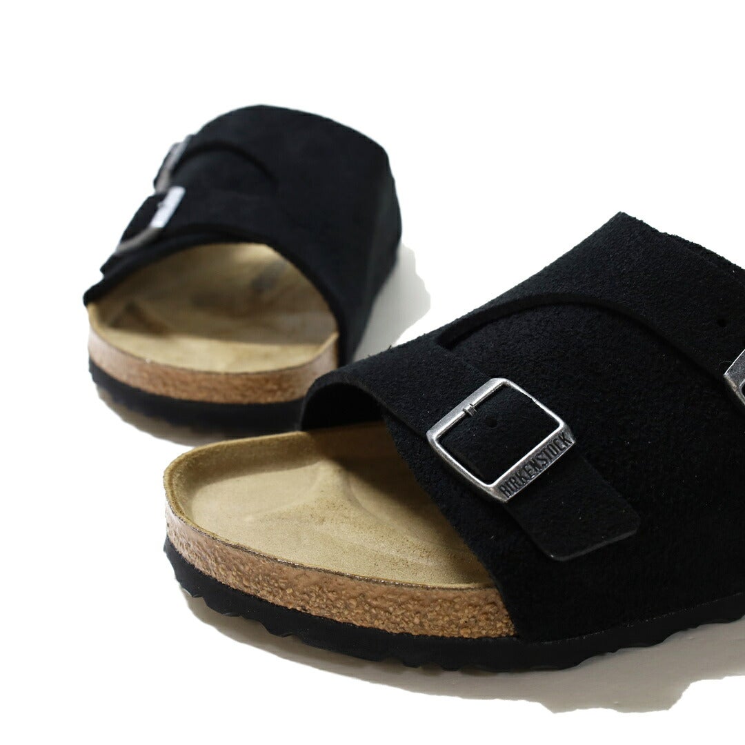 Ya2/【期間限定ポイント】ビルケンシュトックBIRKENSTOCK/サンダル/チューリッヒZurichスエードレザーブラックBLACK/1025045/メンズ【正規取扱】レギュラー幅コンフォートサンダルストラップサンダル