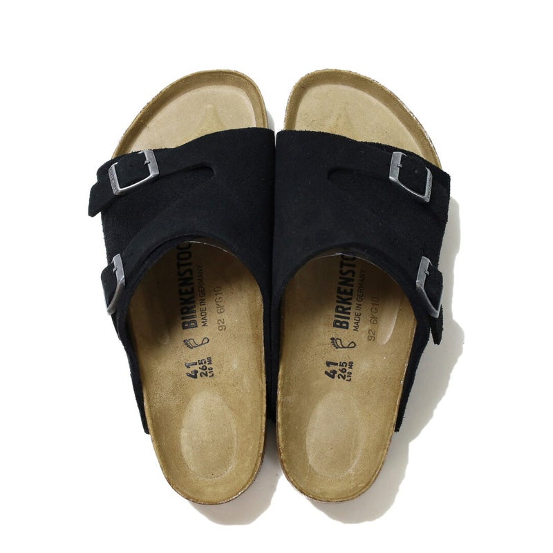 Ya2/【期間限定ポイント】ビルケンシュトックBIRKENSTOCK/サンダル/チューリッヒZurichスエードレザーブラックBLACK/1025045/メンズ【正規取扱】レギュラー幅コンフォートサンダルストラップサンダル
