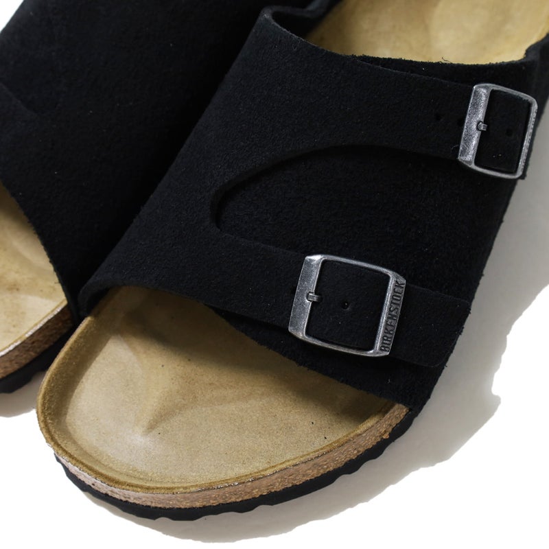 Ya2/【期間限定ポイント】ビルケンシュトックBIRKENSTOCK/サンダル/チューリッヒZurichスエードレザーブラックBLACK/1025045/メンズ【正規取扱】レギュラー幅コンフォートサンダルストラップサンダル