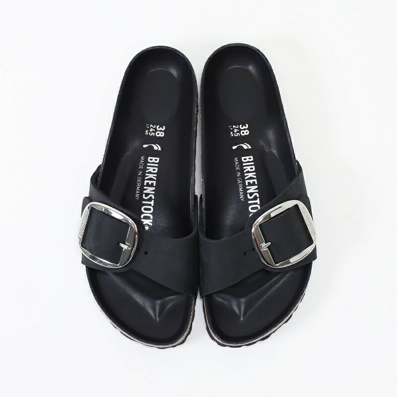 Ya2/ビルケンシュトックBIRKENSTOCK/サンダル/MadridBigBuckleマドリッドビッグバックルオイルドレザーブラック/1006523/レディース【正規取扱】